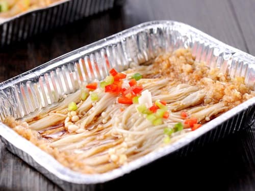 三沙锡纸烤金针菇